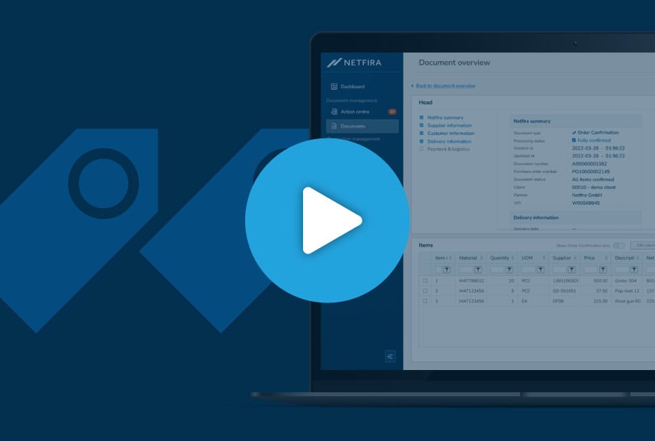 Netfiras Demovideo zur Kundenbestellung mit Haltebild